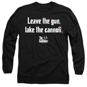The Godfather Unisex Adult Gun Cannoli T-Shirt / Black